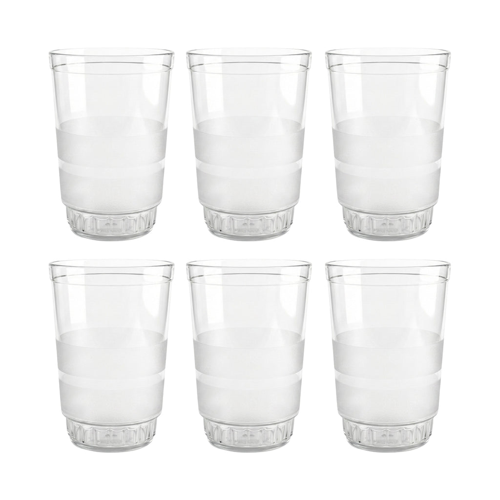 Transparent Janta Drinking Glass Set (300ml 6 Pc Set)