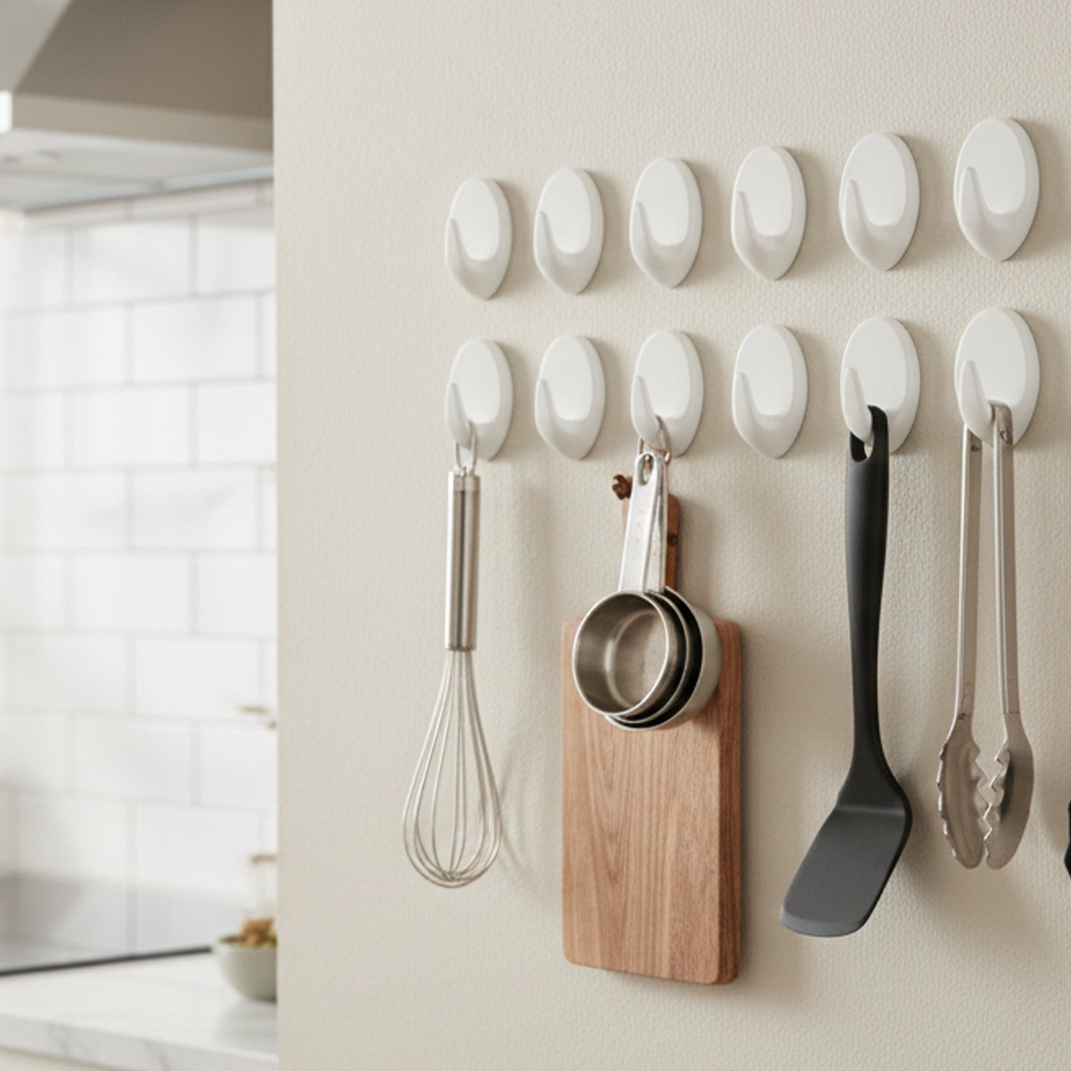 Strong Self Adhesive Wall Hooks Set (12 Pc)