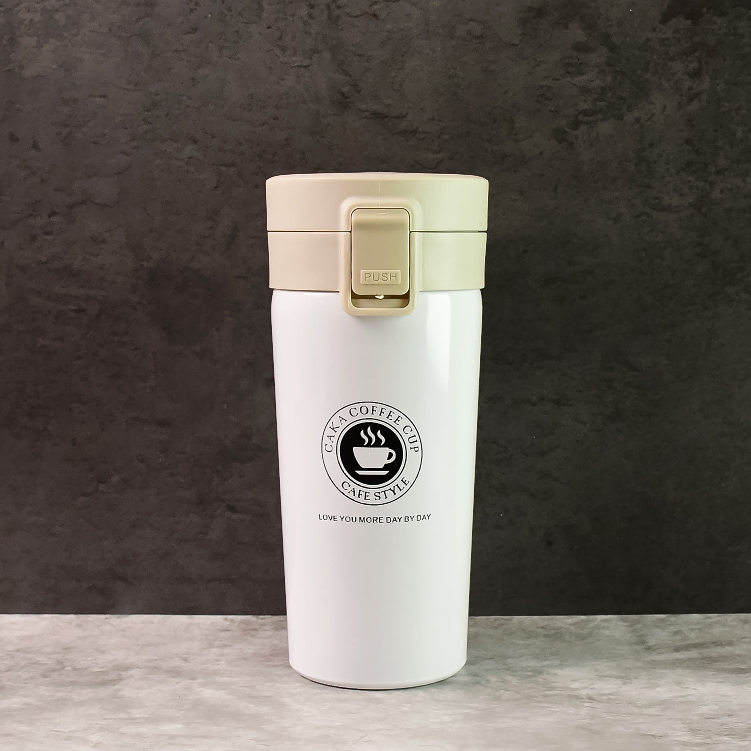 Stainless Steel Vacuum Insulated Coffee Flask With Flip Lock Lid (400ml  1 Pc)