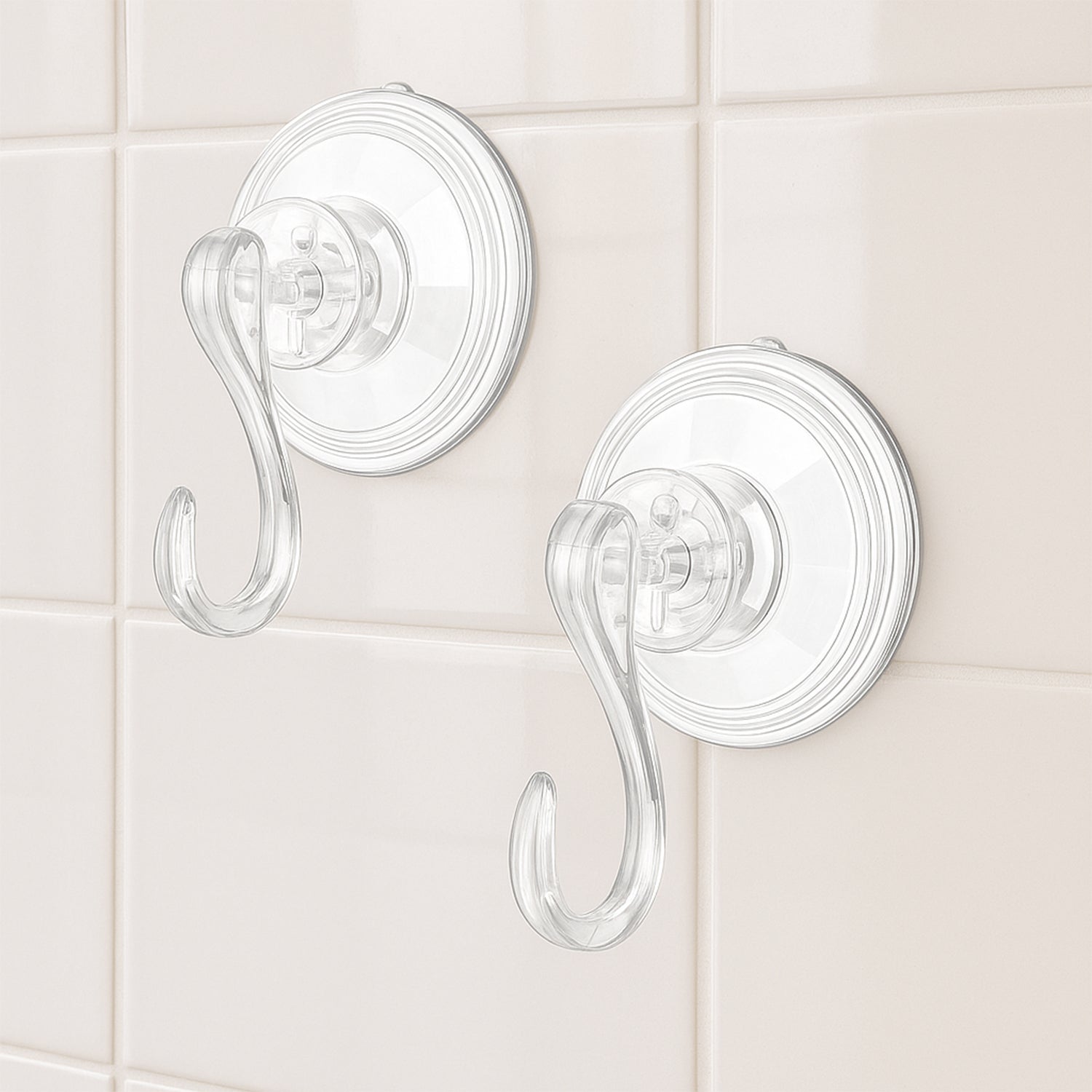Plastic Suction Cup Hooks (10 Pcs Set)