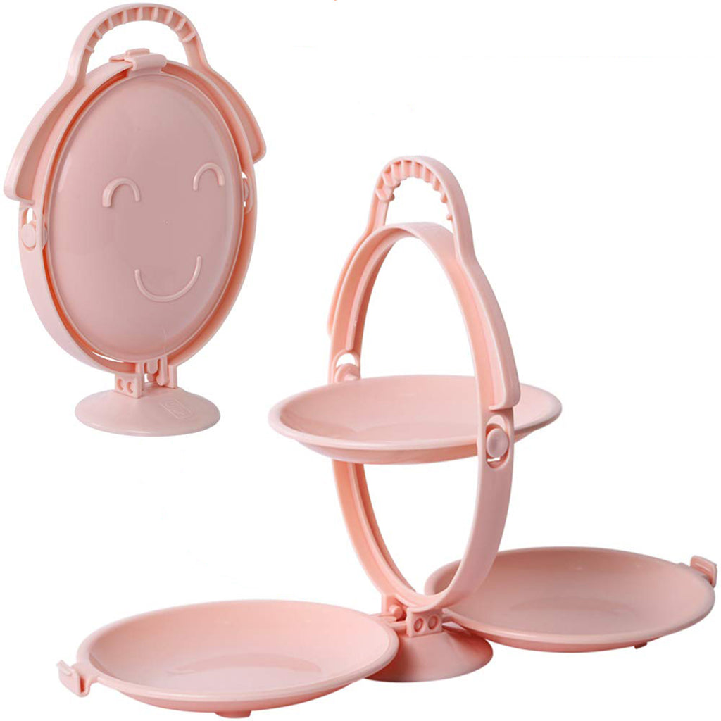 3-layer Foldable Multi-purpose Snack Fruit  Dessert Serving Stand (1 Pc)